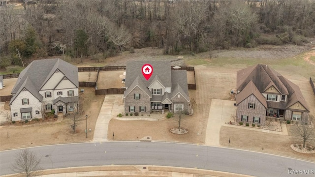 birds eye view of property