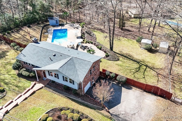 birds eye view of property