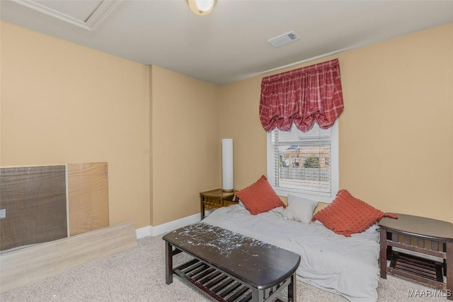 view of carpeted bedroom