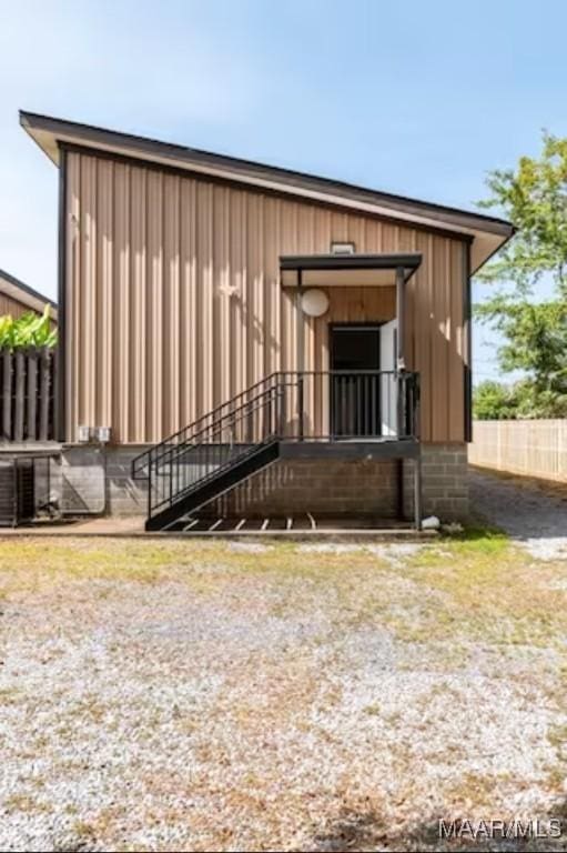 view of front of home with central air condition unit