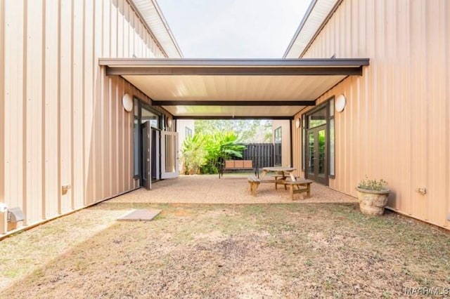 exterior space with a patio area
