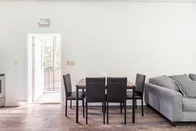 dining room featuring dark hardwood / wood-style floors