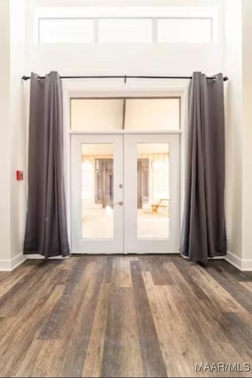 interior space featuring dark hardwood / wood-style flooring and plenty of natural light