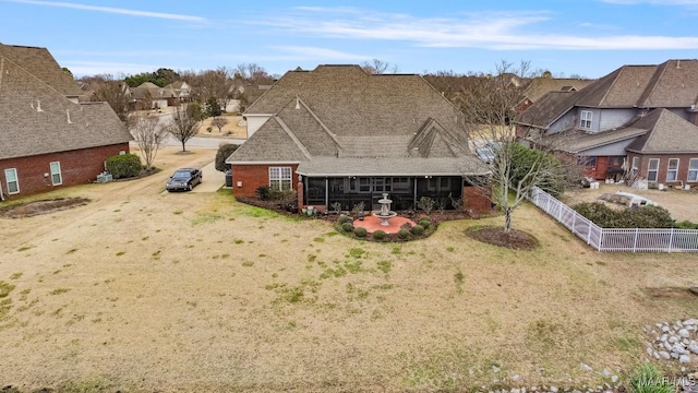 aerial perspective of suburban area