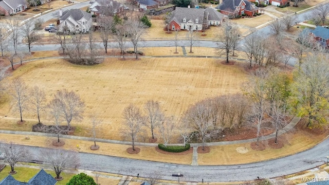 aerial view of residential area