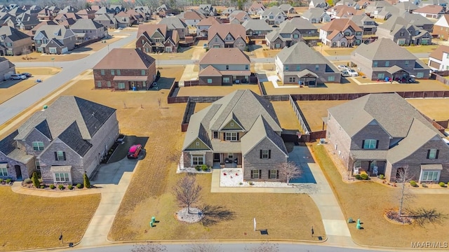 aerial view featuring a residential view