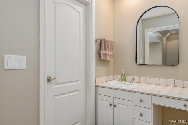 bathroom featuring vanity