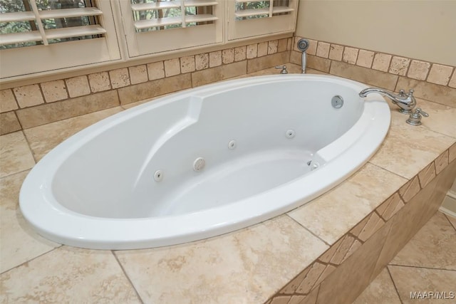 bathroom featuring a jetted tub