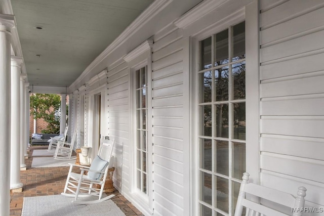 exterior space featuring a porch