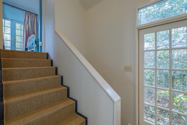 view of stairway