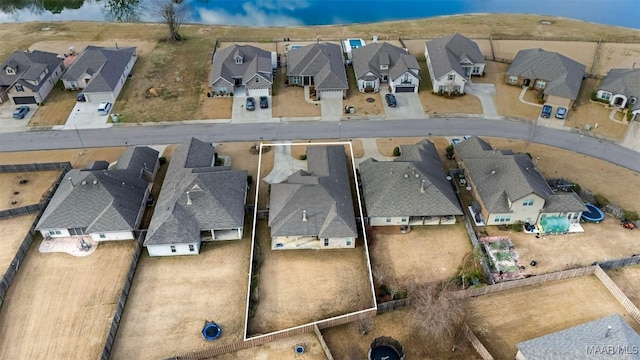 drone / aerial view with a residential view