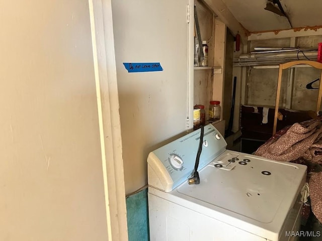 washroom with laundry area