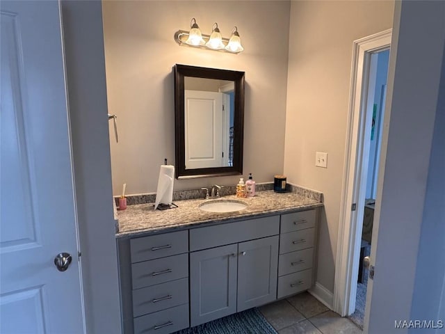 bathroom featuring tile patterned floors and vanity