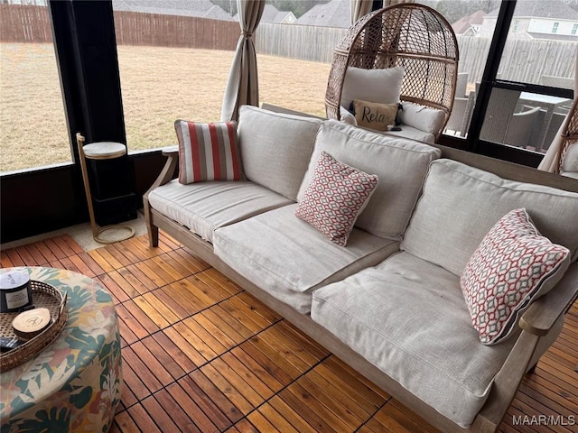 sunroom with a healthy amount of sunlight