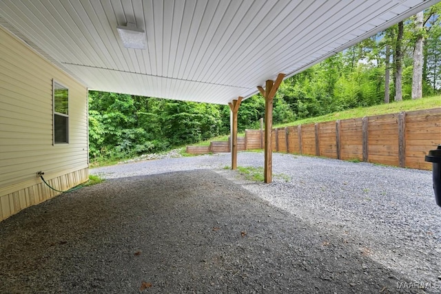 view of patio with a fenced backyard