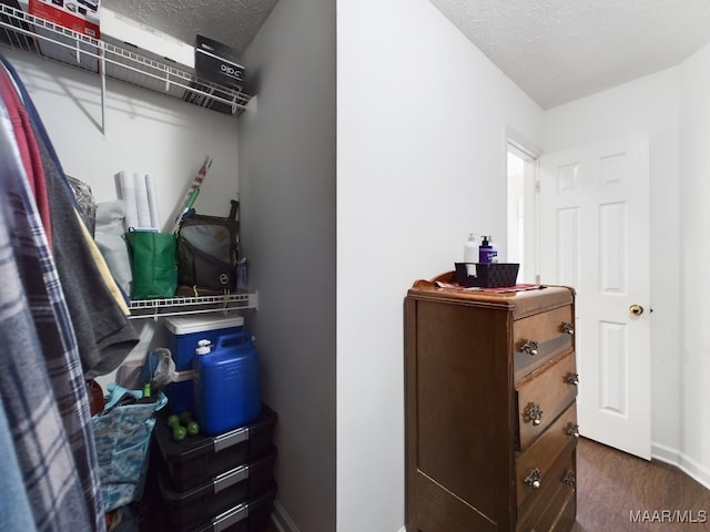 interior space featuring dark wood-type flooring