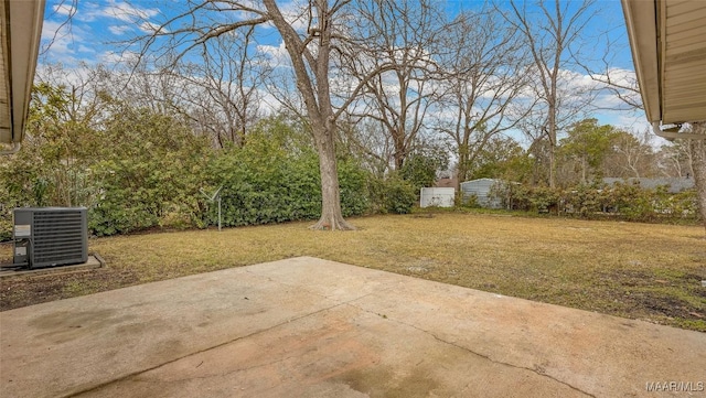 view of patio with central AC