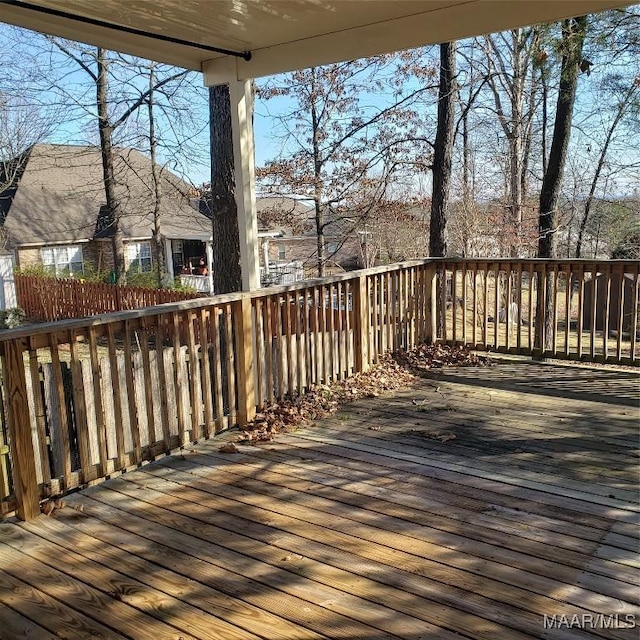 view of wooden terrace