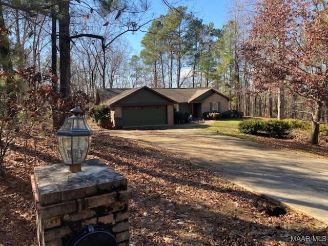 view of front of house with driveway and an attached garage