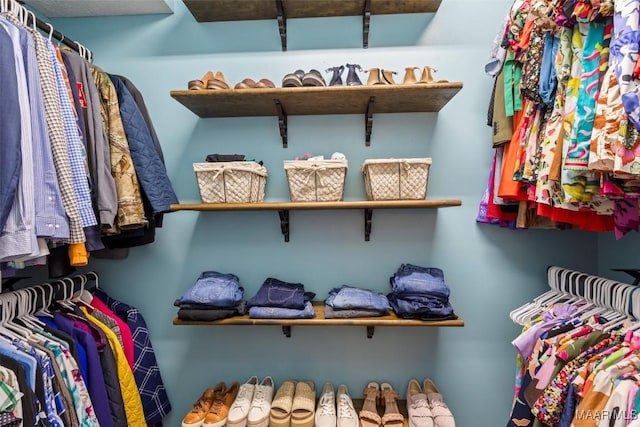 view of walk in closet