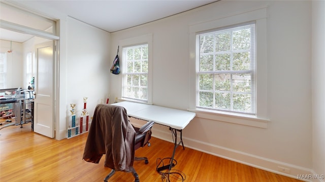 932 E Fairview Ave, Montgomery, AL 36106 - home office featuring light wood finished floors, baseboards, and a wealth of natural light