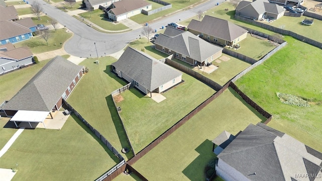 bird's eye view featuring a residential view