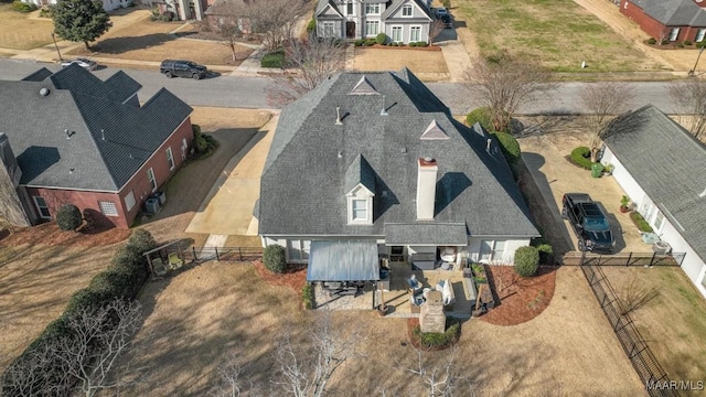 drone / aerial view with a residential view