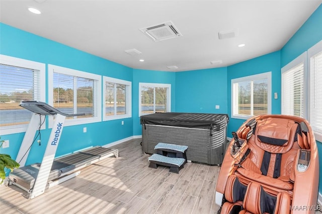 9524 County Road 42nd Rd, Jemison, AL 35085 - bedroom with visible vents, recessed lighting, baseboards, and wood finished floors