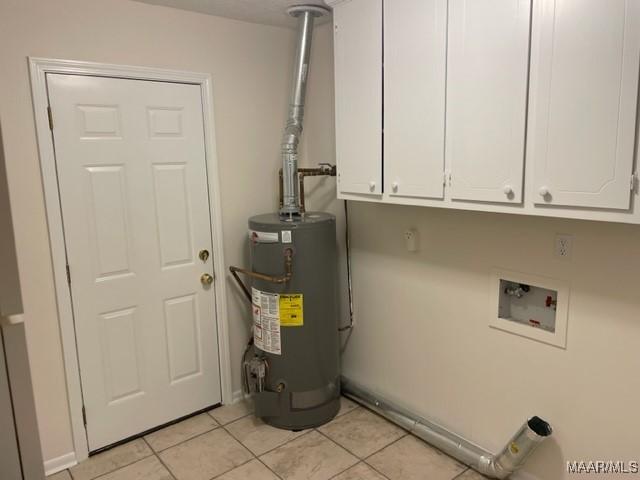 utility room with water heater