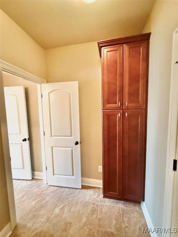 hallway with baseboards