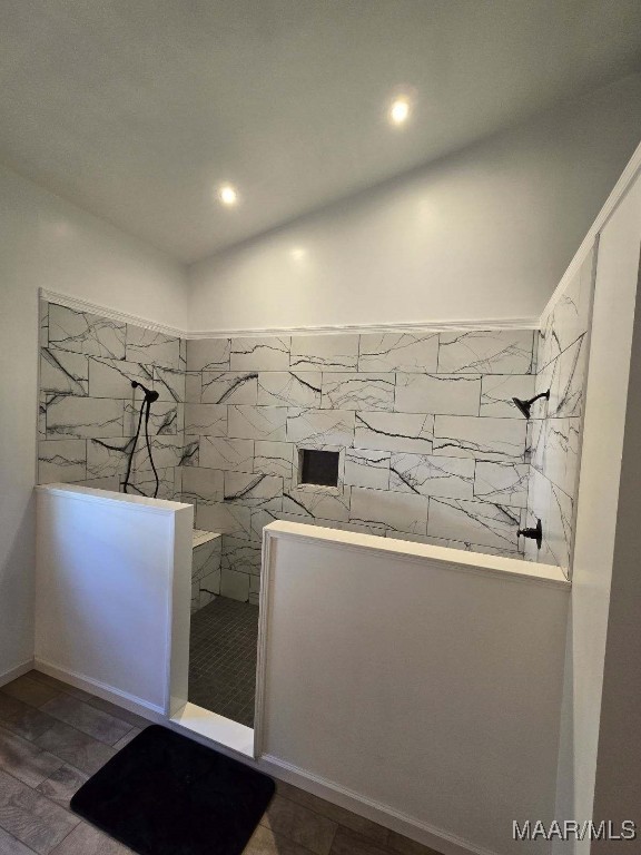 full bathroom featuring walk in shower