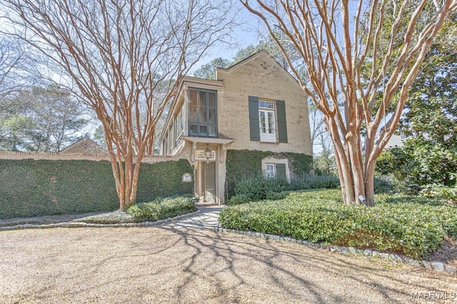 view of front of home with stucco siding