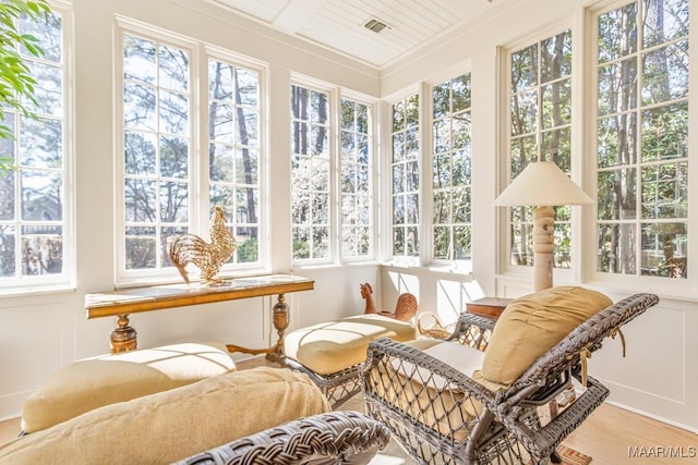 sunroom with visible vents