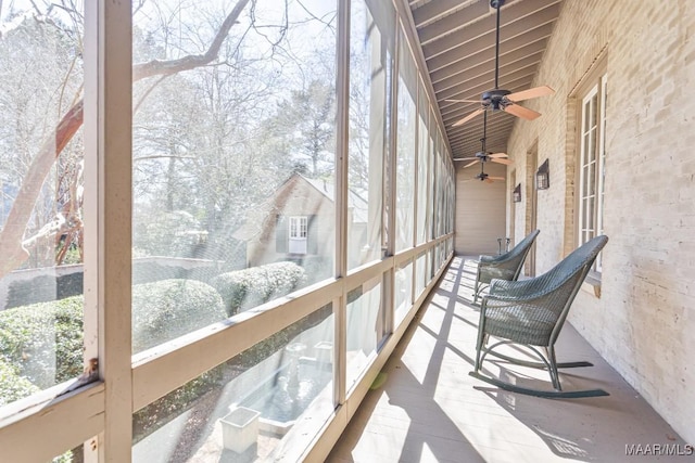 view of sunroom