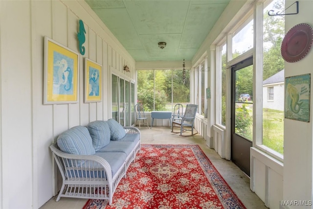 sunroom featuring plenty of natural light