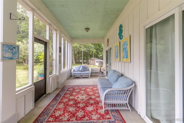 view of sunroom