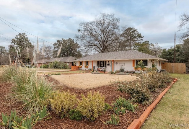 exterior space featuring fence