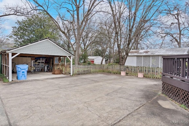 view of patio / terrace with fence