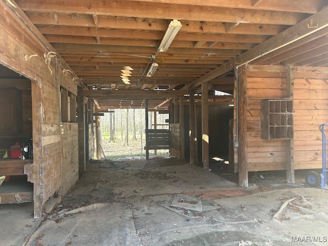 view of horse barn