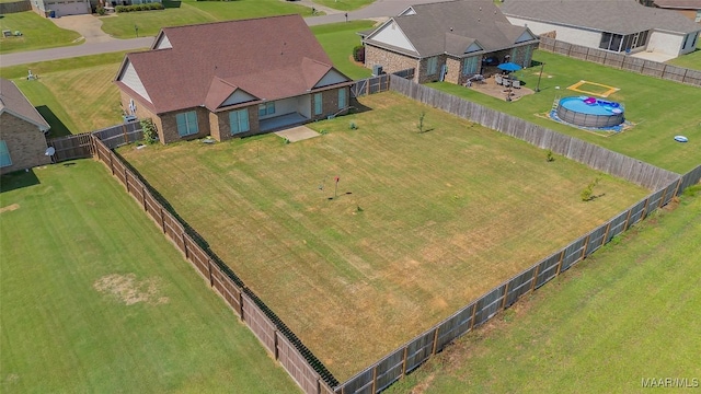 aerial view featuring a residential view