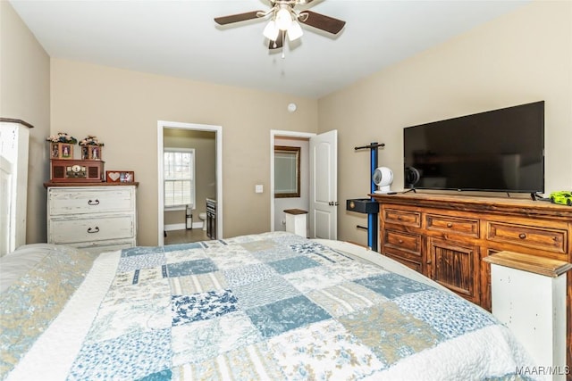 bedroom with ceiling fan