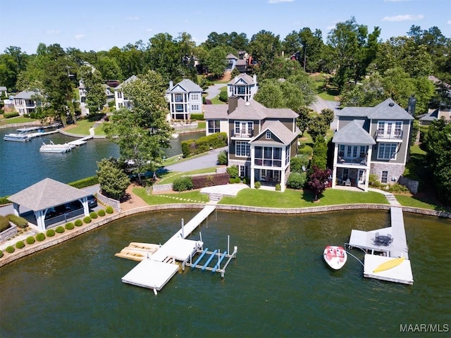 63 Point Cir, Dadeville, AL 36853 - aerial view with a residential view and a water view