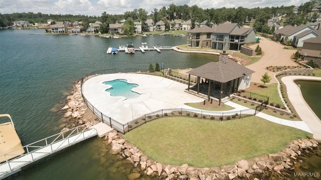 63 Point Cir, Dadeville, AL 36853 - drone / aerial view with a water view and a residential view