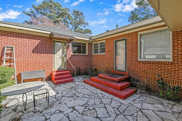 exterior space with entry steps