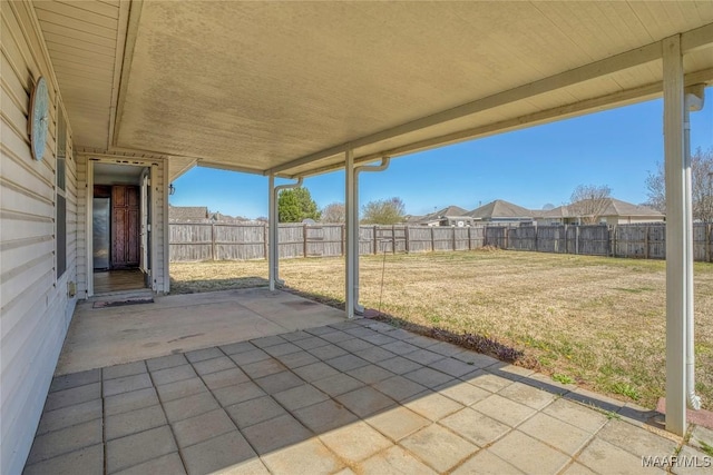 view of patio / terrace with a fenced backyard