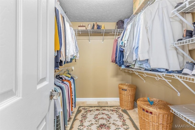 view of walk in closet