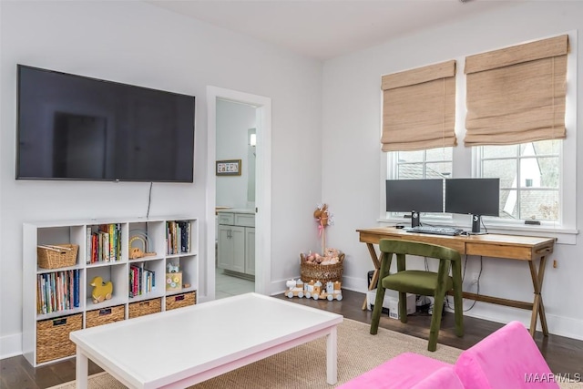 7808 Ebury St, Montgomery, AL 36116 - office area featuring wood finished floors and baseboards
