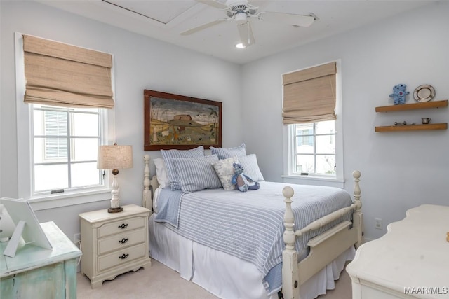 7808 Ebury St, Montgomery, AL 36116 - bedroom featuring light carpet and ceiling fan