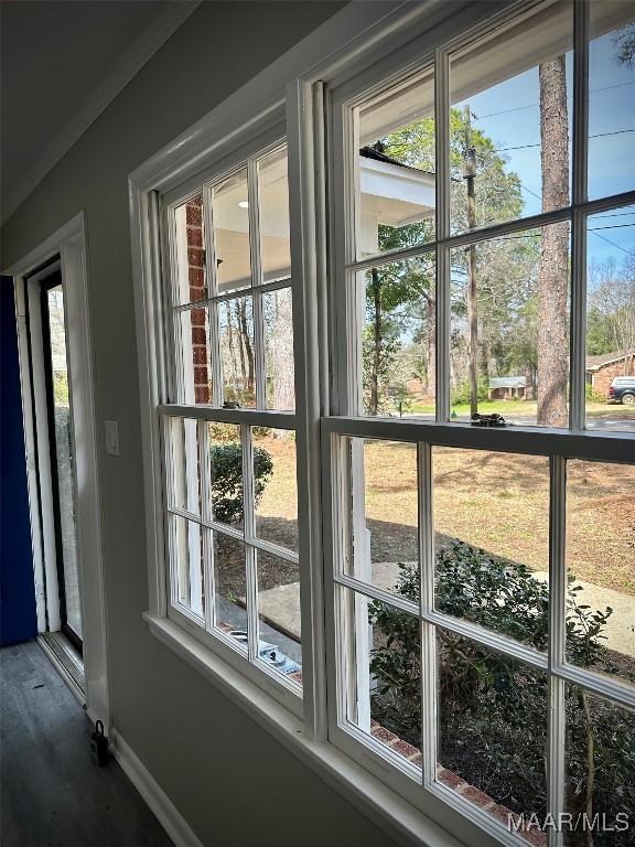 interior space with baseboards