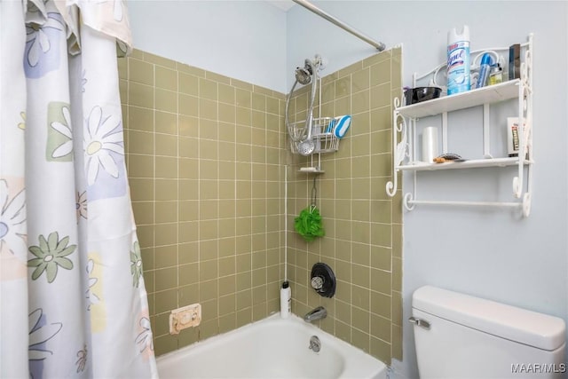 5217 W Shades Valley Dr, Montgomery, AL 36108 - bathroom featuring shower / bath combo and toilet